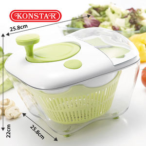 Essoreuse à salade de grande taille en plastique PP SAN de bonne qualité, verte et blanche, pour légumes secs - Product Image 2
