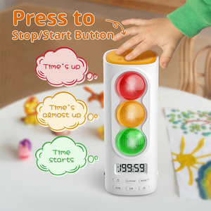 J & R innovador semáforo recargable Visual Audio Digital cuenta regresiva estudio cocina temporizador para niños Juego - Product Image 5