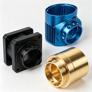 อะแดปเตอร์ท่อเกลียวแบบมีหน้าแปลน ผลิตจากอะลูมิเนียมอัลลอยด์ CNC สำหรับงานอุตสาหกรรม ยี่ห้อสั่งทำพิเศษ มีรูยึดสองรู - Product Image 1