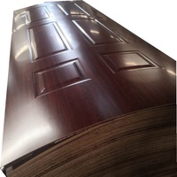 Peau de porte HDF moulée en bois naturel de 2,7 mm et 3 mm, revêtement de porte HDF mélaminé pour intérieur