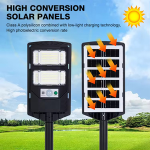Lampadaire Solaire d'Extérieur Étanche Haute Performance en ABS avec Batterie Télécommandée Grande Capacité et Source Lumineuse LED - Product Image 4