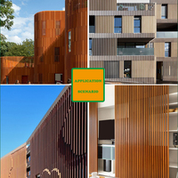 Fabricant chinois de lattes en bois et aluminium pour mur extérieur