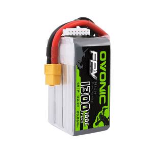 OVONIC 1300mAh 100C 4S 6S 14.8V 22.2V <span class=keywords><strong>Lipo</strong></span> 배터리 고배율 업그레이드 FPV 드론 모델 항공기 RC 부품 - Product Image 1