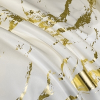 Parure de lit de luxe ultra douce effet soie, broderie lavée à l'eau, 4 pièces, housse de couette et drap plat pour mariage, hôtel, toutes saisons