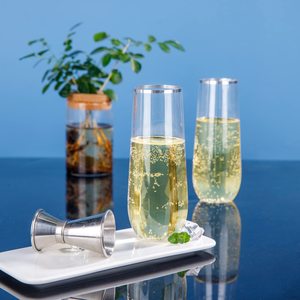Vente en gros de gobelets jetables en plastique PET transparent de 9oz personnalisés Nouvelle arrivée jus de vin et de bière transparent pour les coupes à champagne pour les fêtes - Product Image 6