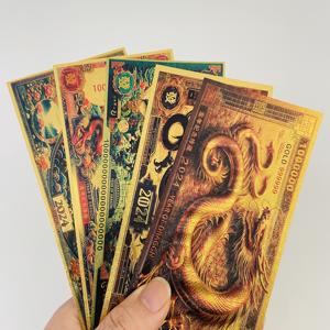 Moneta del Drago dello Zodiaco Cinese in Plastica con Foglia d'Oro di Alta Qualità per Collezionisti - Product Image 6