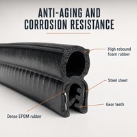 Servicio OEM: Tira de Sellado Compuesta de EPDM con Núcleo de Acero para Puertas y Ventanas de Automóviles, Sellado de Goma Impermeable, Insonorizante y Resistente al Ozono