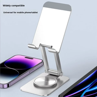 Support de tablette en alliage d'aluminium, support de téléphone rotatif à 360°, réglable et pliable, support universel pour iPad, compatible avec les supports de bureau