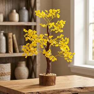 Arbre à vœux en citrine naturelle avec éclats d'agate – Arbre de guérison en cristal, décoration d'intérieur, cadeau - Product Image 3