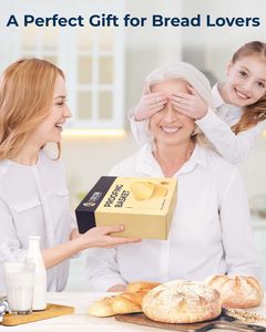 Stocks en liquidation - Ensemble cadeau de 2 paniers à pain Lorzon Banneton (10 pouces, rond et ovale, en rotin) - Fournitures pour la pâte à pain au levain - Product Image 2