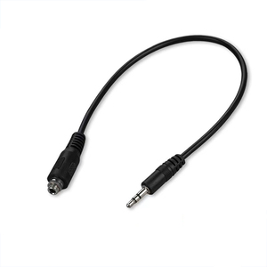 Cable AUX de 3 Polos, 0.3m, 3.5mm Estéreo Macho a Hembra con Tuerca de Bloqueo, Cable de Montaje en Panel Estéreo de 3.5mm, 300mm - Product Image 1