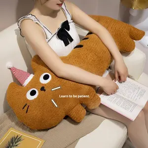 Coussin d'oreiller doux en peluche en forme de chat long pour couette de conception de princesse pour le soutien du <span class=keywords><strong>lit</strong></span> et des jambes cadeau d'anniversaire unisexe - Product Image 3