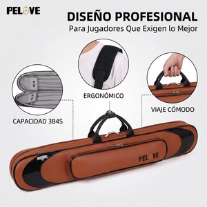 Pelove 3BX4S Étui pour queues de billard en PU souple, étanche, haute capacité, avec logo personnalisable, direct usine - Product Image 1