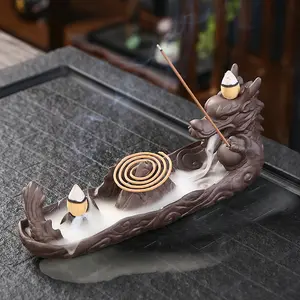 Großhandel neue Sand drache kreative Rückfluss Weihrauch brenner Teezeremonie Home Dekoration Weihrauch brenner