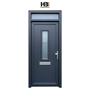 Puerta de seguridad de acero inoxidable de diseño moderno británico para frente exterior residencial con característica a prueba de balas Headlite para villas - Product Image 1