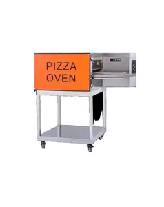 Thương mại điện 15 inch bánh pizza liên tục nướng băng tải Lò nướng bánh pizza