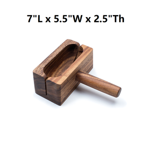 Soporte para rebanador de bagel de inglete de madera de Acacia con mango, soporte para cortador de bagel, Guía para cortar pan, rebanador de magdalenas inglés - Product Image 2