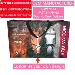 Benutzer definiertes Trage geschenk Große Easy Carry Sack Mode Benutzer definiertes Logo Einkaufstasche Laminierte pp Gewebte Einkaufstasche mit Griff - Product Image 2