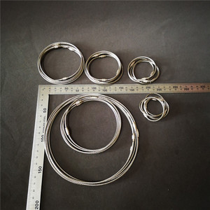 Fashionable Stainless Steel Wire <strong>Keychain</strong> with Custom Logo Metal Screw Locking Cable Rope <strong>Keyring</strong> - Product Image 6
