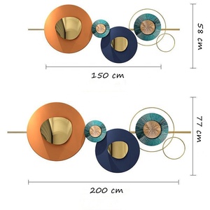 Moderno lujo sala de estar Metal flor pared colgante decoración hierro casa Decoración - Product Image 4