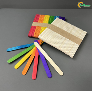 Palitos <span class=keywords><strong>de</strong></span> Madera <span class=keywords><strong>de</strong></span> Balsa Planos y Coloridos Unisex, Juguetes Educativos DIY, Ecológicos, Certificados EN71 y ASTM, para Niños <span class=keywords><strong>de</strong></span> 5 a 7 Años, Empaquetados - Product Image 1