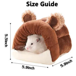 Nid d'animal de compagnie en forme de grenouille de dessin animé de luxe utile hiver/printemps maison de cochon d'inde pour lapin nain lapin furet Hamster motif solide - Product Image 3