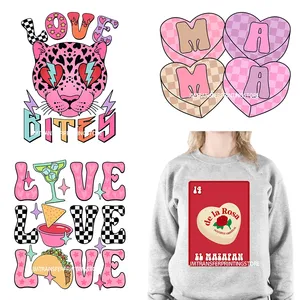 Calcomanías de plastisol de San Valentín de Nacho Concha Chola de la cultura latina mexicana Tacos nunca rompieron mi <span class=keywords><strong>corazón</strong></span> pegatinas de transferencia DTF para camisas - Product Image 1