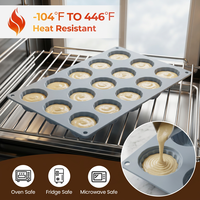 Moule à gâteau rond SILIKOLOVE personnalisé à 12 cavités, en silicone antiadhésif platine LFGB sans BPA, pour la cuisson de gâteaux mousse