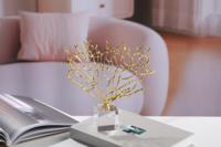 Meilleures ventes : Décoration d'intérieur moderne et minimaliste en fer forgé, feuille d'érable et boule de cristal, style luxe léger, pour hall d'entrée, salon, bar à vin