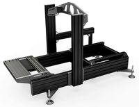 Cockpit de simulateur de vol 4DOF en aluminium 40160 réglable, avec cadre pour volant et pédales, modifiable, directement de l'usine