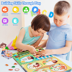Joycat Montessori ilham eğitici oyuncaklar okul öncesi anaokulu öğrenme meşgul kitap Sticker faaliyetleri ile çocuklar resim kitapları - Product Image 5