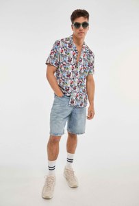 Camisa Hawaiana De Cómic Azul Para Hombre - Product Image 2