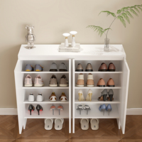 Meuble à chaussures incliné en bois de haute qualité avec grande capacité de rangement pour les acheteurs mondiaux de meubles