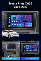 Lecteur multimédia vidéo pour voiture BQCC 9 pouces, écran Android, processeur octa-core, 4G, GPS, WIFI, DSP, Carplay pour Toyota Prius 3 XW30 2009 - 2015