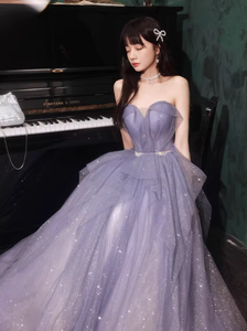 Elegantes boden langes Princess Prom-Kleid aus A-Linie Satin-Spitzen-Lang kleid mit Pailletten-Taillen-Abendkleid mit natürlicher Taille - Product Image 3