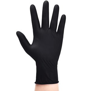 Gants de travail de sécurité en nitrile noir sans poudre en gros à Guangzhou, gants d'examen médicaux jetables - Product Image 5