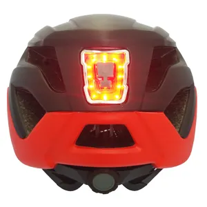 Bisiklet HelmetsWith LED ışık bisiklet kaskları dağ bisikleti bisiklet kask ile LED ışık kasko bicicleta naranja