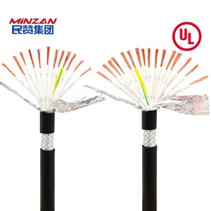 UL2464 0.5mm 0.75mm 1.5mm 2.5mm 4mm 6mm 2/3/4/5/6 çekirdek 24AWG 26AWG bakır elektrik teli sinyal kontrol kalkanı kablosu ile kalkan