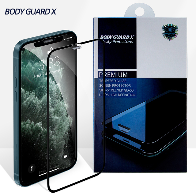 Body Guard X Silk-Screened Anti-Dust Tempered Glass Screen Protector for iPhone 15 13 Pro Max Anti-Fingerprint Mobile Phones