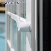 Ventanas Francesas Rogenilan Personalizadas, Resistentes a la Intemperie, con Vidrio Bajo Emisivo, Ventanas Abatibles de Aluminio con Rejilla