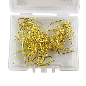 100 unidades/caja de anzuelos individuales de acero al carbono con revestimiento dorado, con y sin púas, para pesca de lubina, trucha, carpa cruciana, tamaño pequeño y fino, micro, de Taiwán - Product Image 4