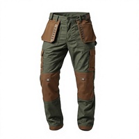 Pantalon de travail décontracté en toile de coton légère, pantalon cargo, ripstop, tactique, imperméable, multi-poches