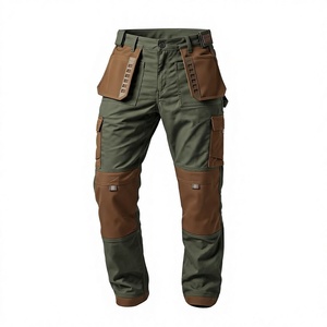 Lightweight Cotton Twill Canvas Casual Workwear <b>Cargo</b> <b>Pants</b> Ripstop Tactical Waterproof <b>Working</b> Trousers Multi Pocket - Product Image 1