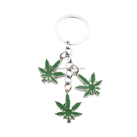Promotionnel vert émail cocotier plage Hawaii Souvenirs porte-clés breloques personnalisé métal porte-clés palmier porte-clés
