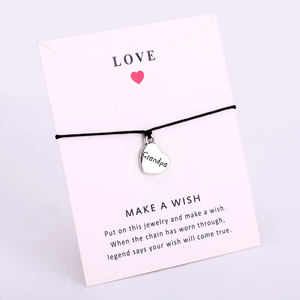 Fabricant Mère-à-être Maman Papa Père Grand-Mère Frère Tante Mère Enfant Bébé <span class=keywords><strong>Pied</strong></span> Pieds Imprimer Hommes Corde Dames <span class=keywords><strong>Bracelet</strong></span> Femmes - Product Image 4