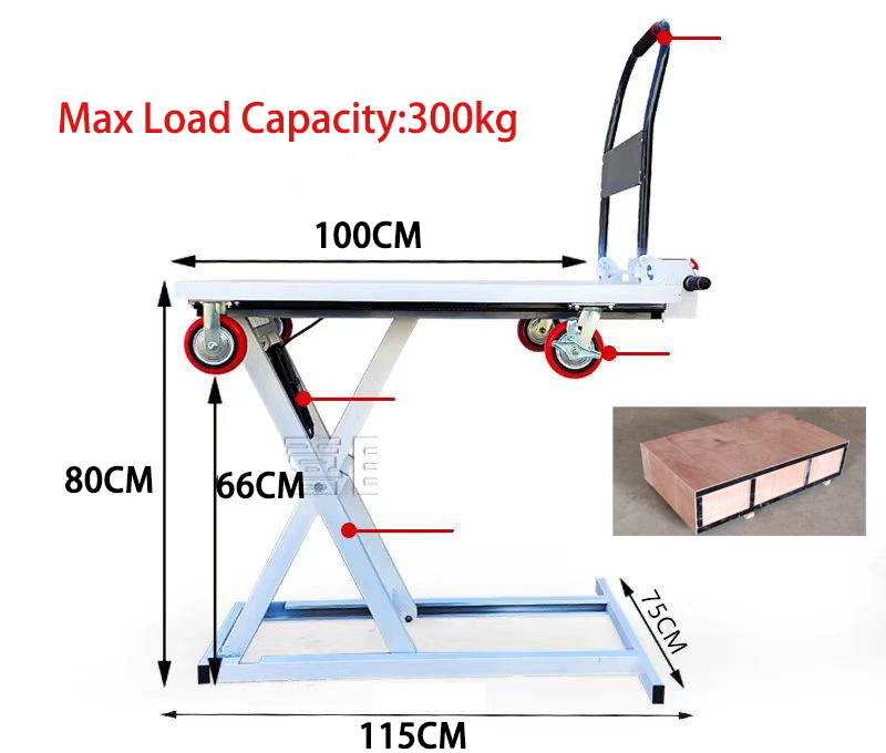 Cheap Price Hydraulic Cargo Folding Lifting Platform Trolley Lithium Battery Drive Hand Carts for Truck