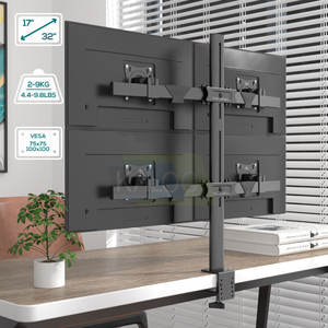 KALOC Soporte de Monitor de 4 Soportes de Pantalla Monitor de Pc Soporte de Montaje para Tele Soporte de Monitor Cuádruple, Soporte de Monitor de Pc de - Product Image 2