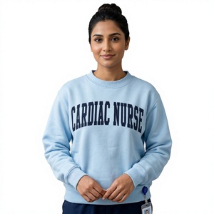 Sudadera con Capucha Azul Cielo con Efecto Desgastado para Enfermera Cardiológica, Corte Holgado, 100% Algodón Tejido, Unisex, Ropa Casual de Invierno, Estilo Urbano Vintage - Product Image 6