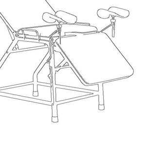 Медицинская гинекологическая кушетка для родовспоможения и осмотров, складная, ручная - Product Image 6