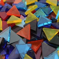 Matériaux d'art pour puzzles de décoration intérieure, triangules en vrac, fournitures de bricolage, mosaïque artisanale